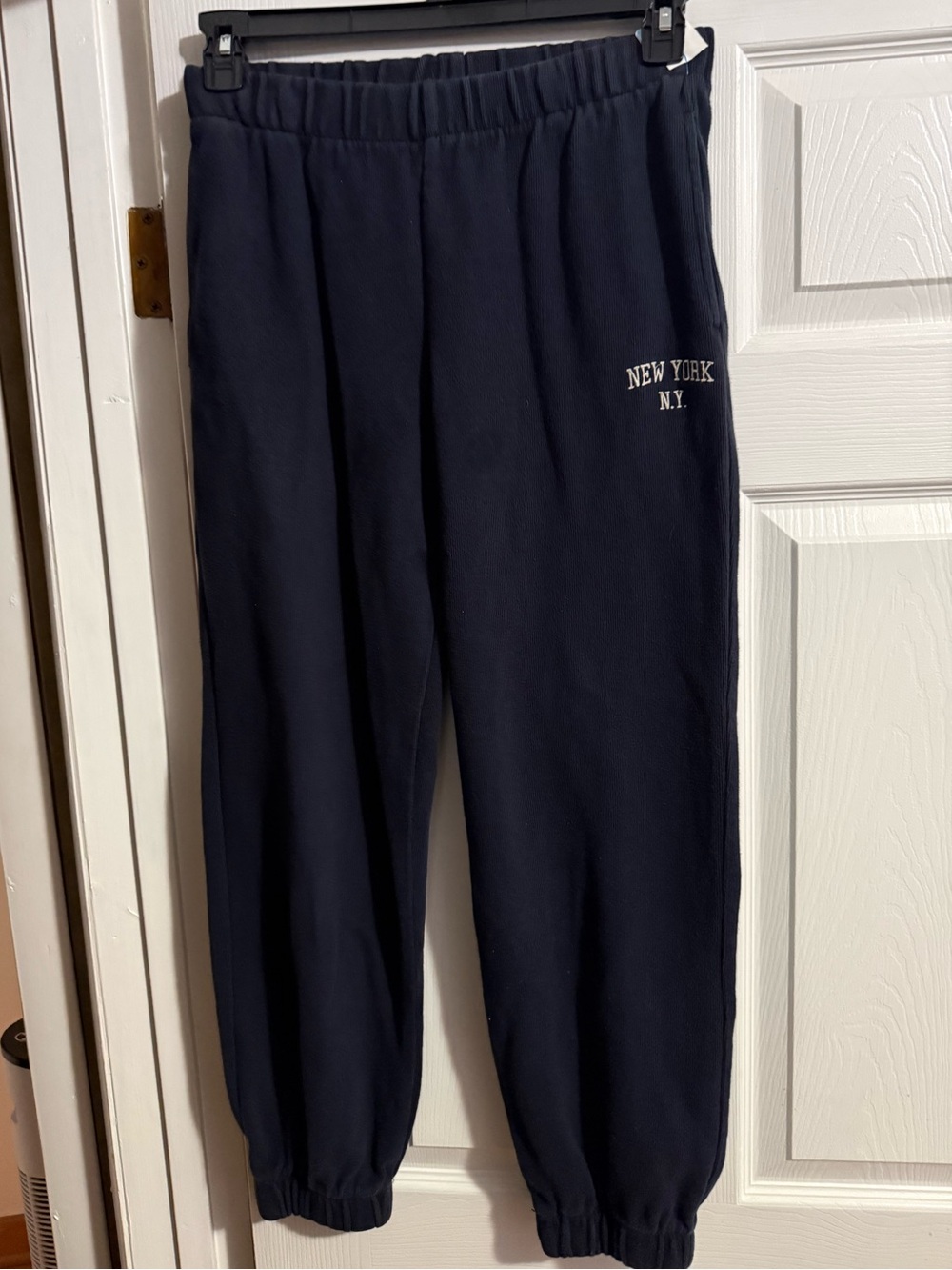 Brandy Melville John Galt Sweatpants Womens One Size New York City Joggers Navy